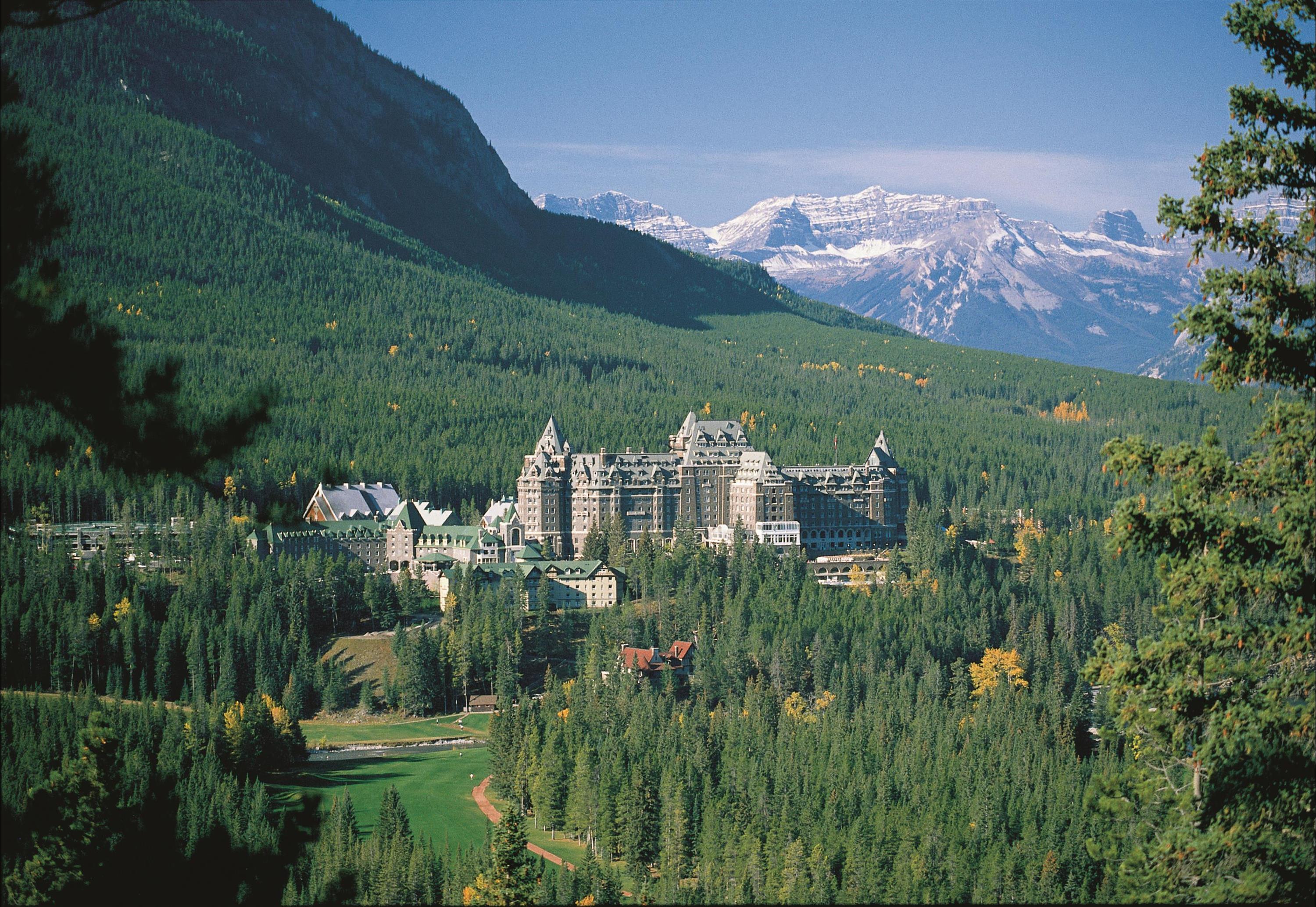 Exterior view of the Fairmont Banff Springs Hotel