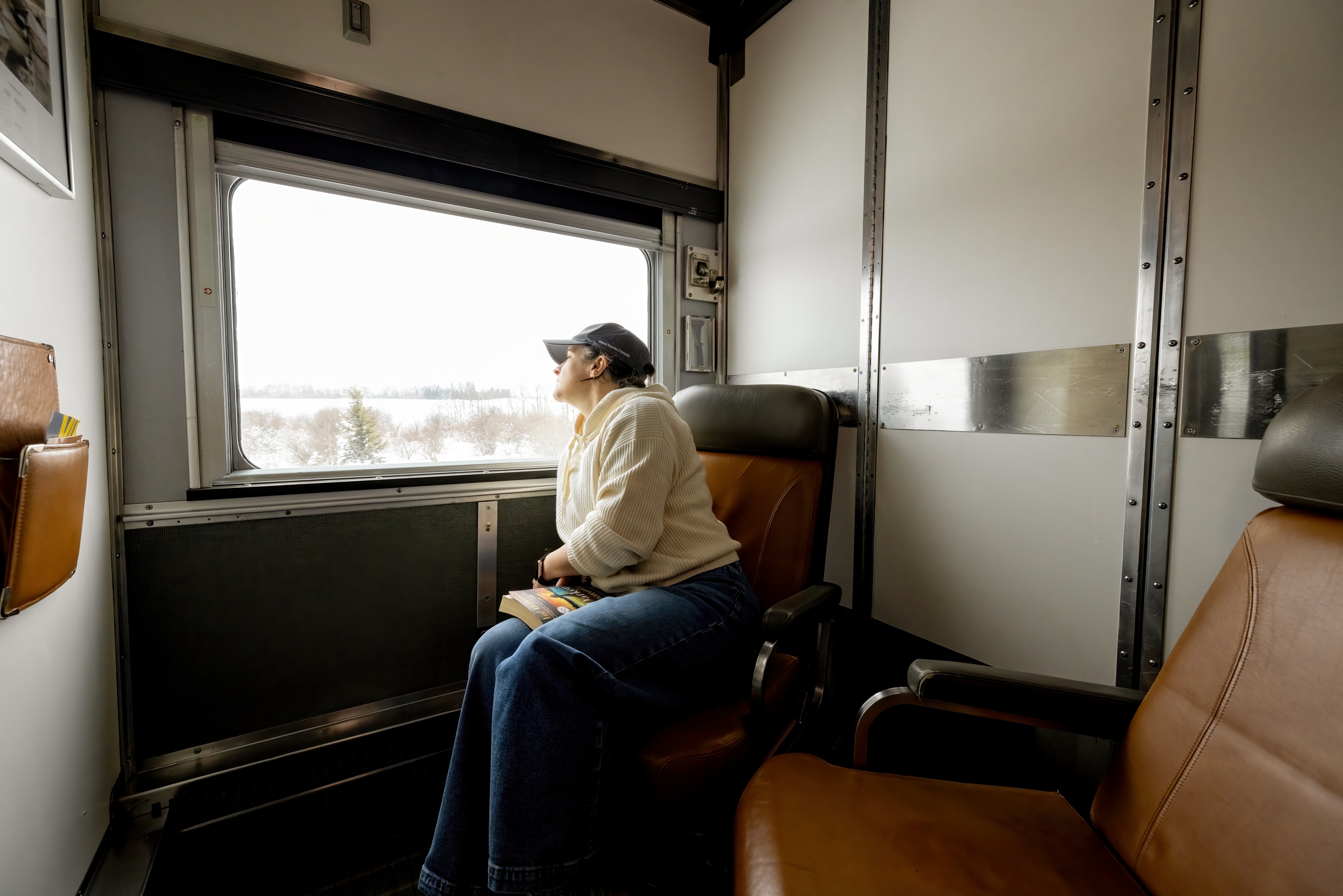 VIA Rail’s Cabin for Two on the Canadian train in the daytime set-up