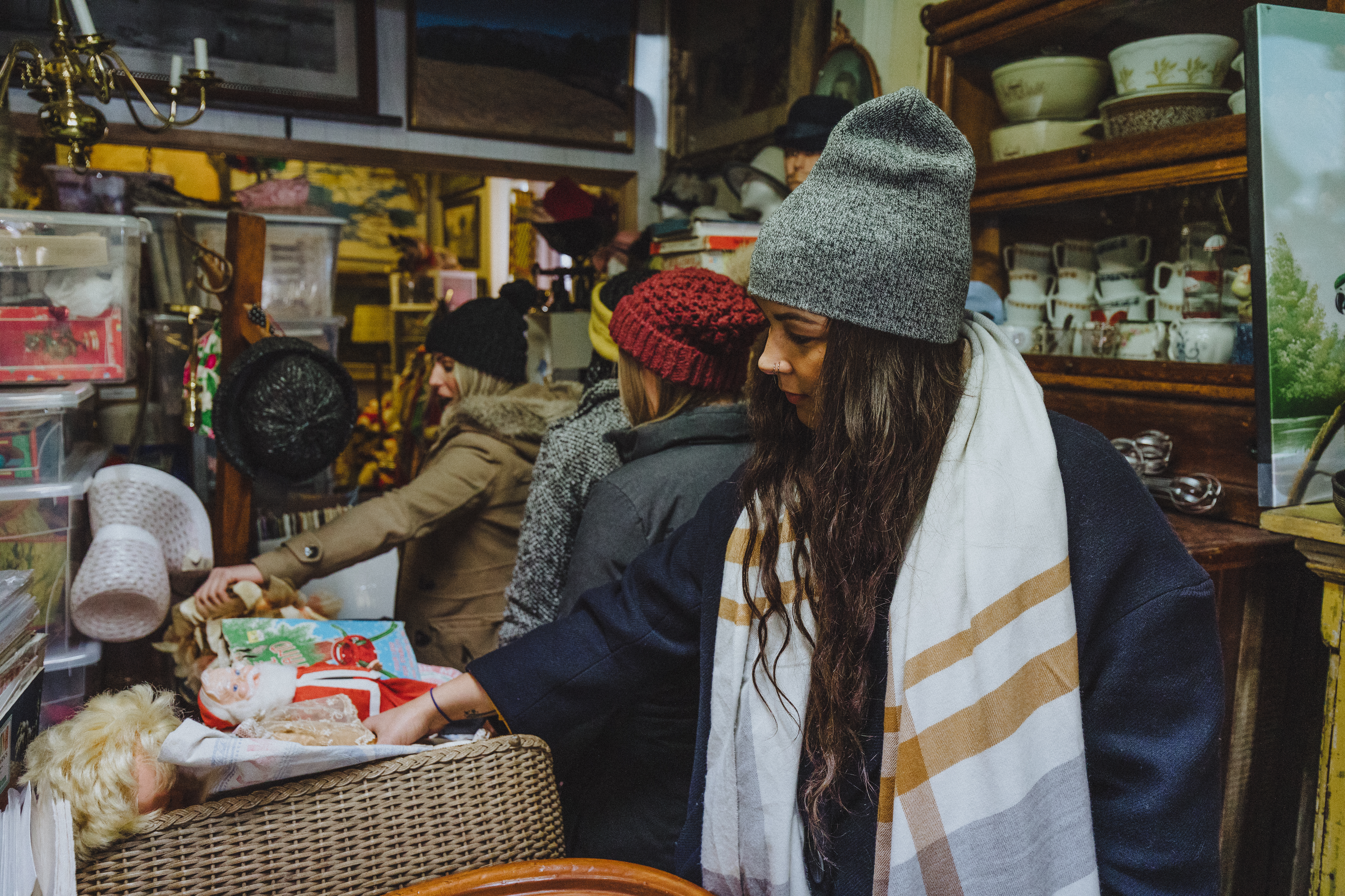 Group of women browse market in Moncton