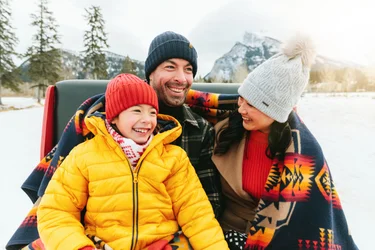 Family on Sleigh Ride at Warners Stables.