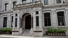 Entrance of a 19th century heritage building in Quebec City