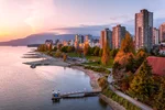 Aquatic Centre ferry dock at Sunset Beach in Vancouver, British Columbia, Canada