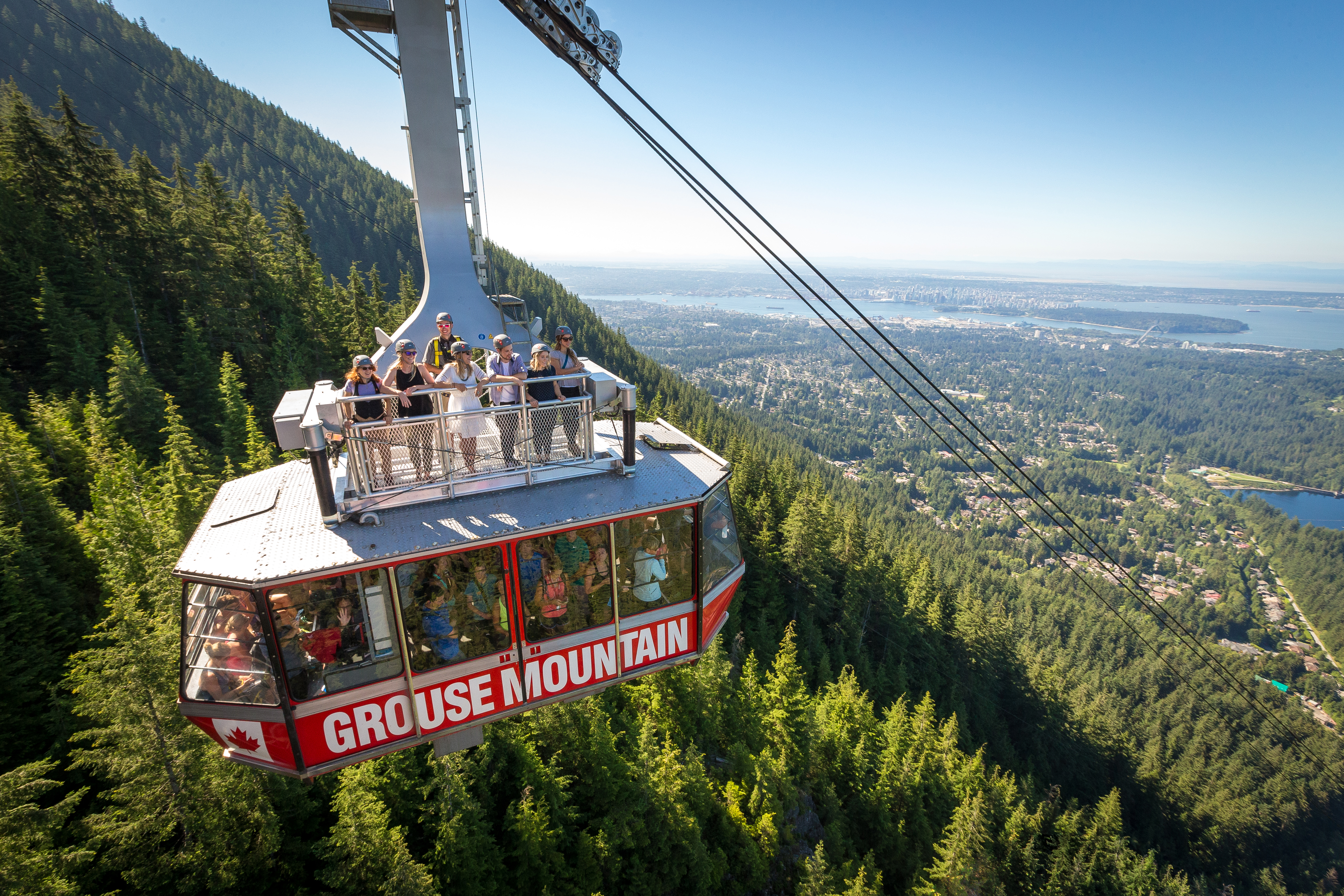The gondola up to Grouse Mountain