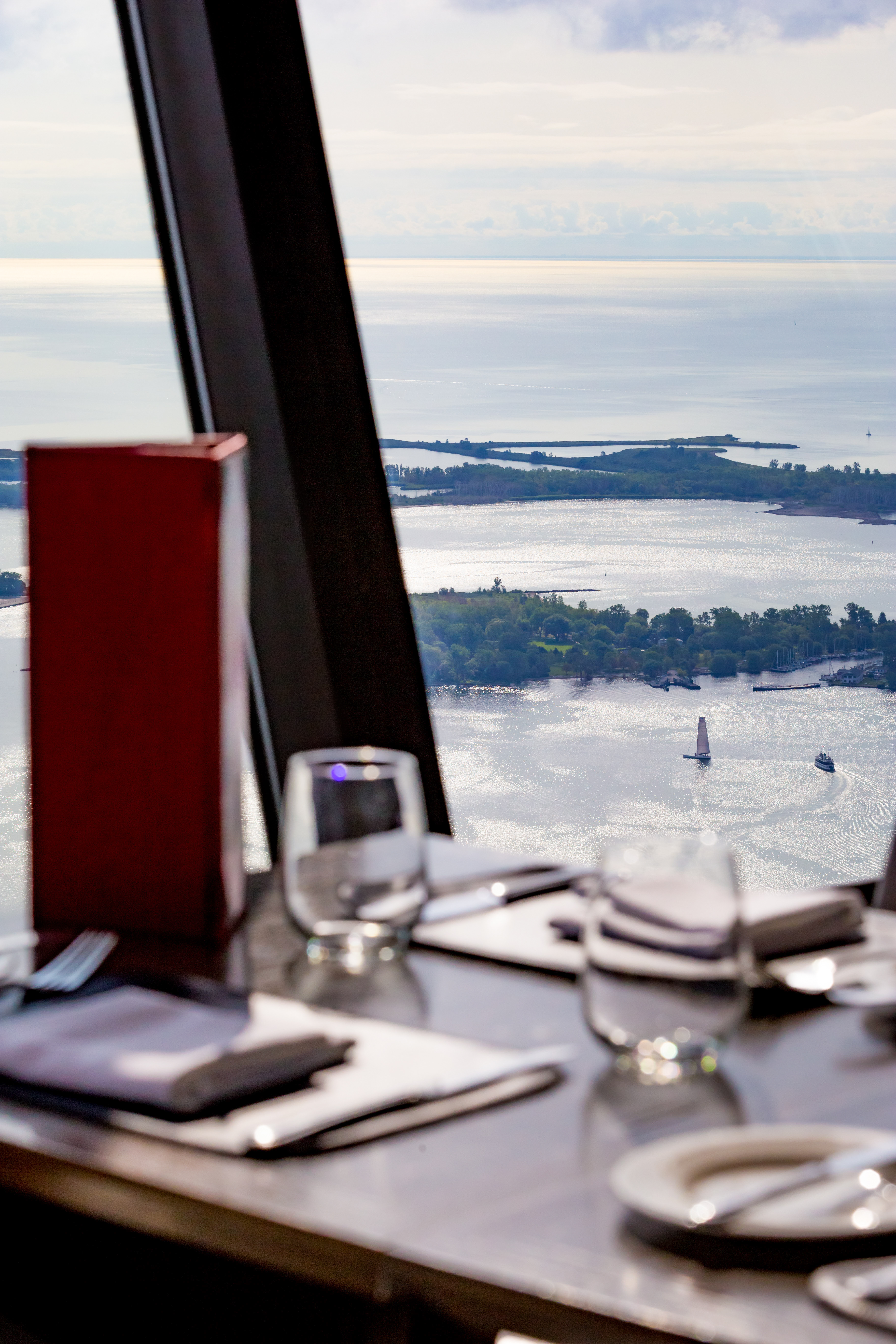 The view from the 360 Restaurant at the CN Tower