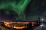 Evening and Aurora (Northern Light) images around Whitehorse, Yukon. Canada