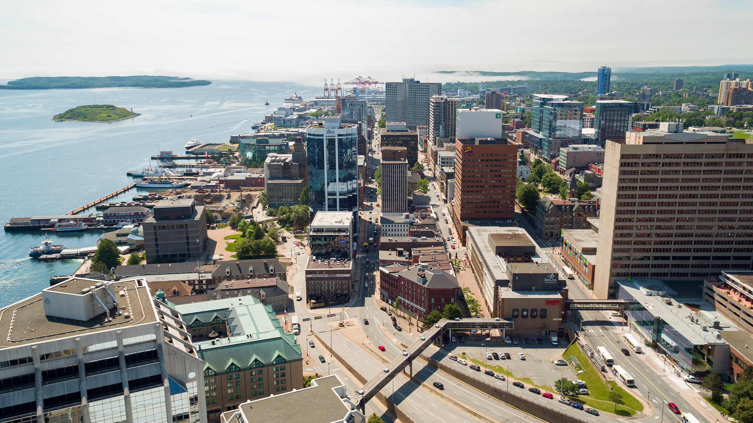 Birds eye view of the Halifax metropolitan area