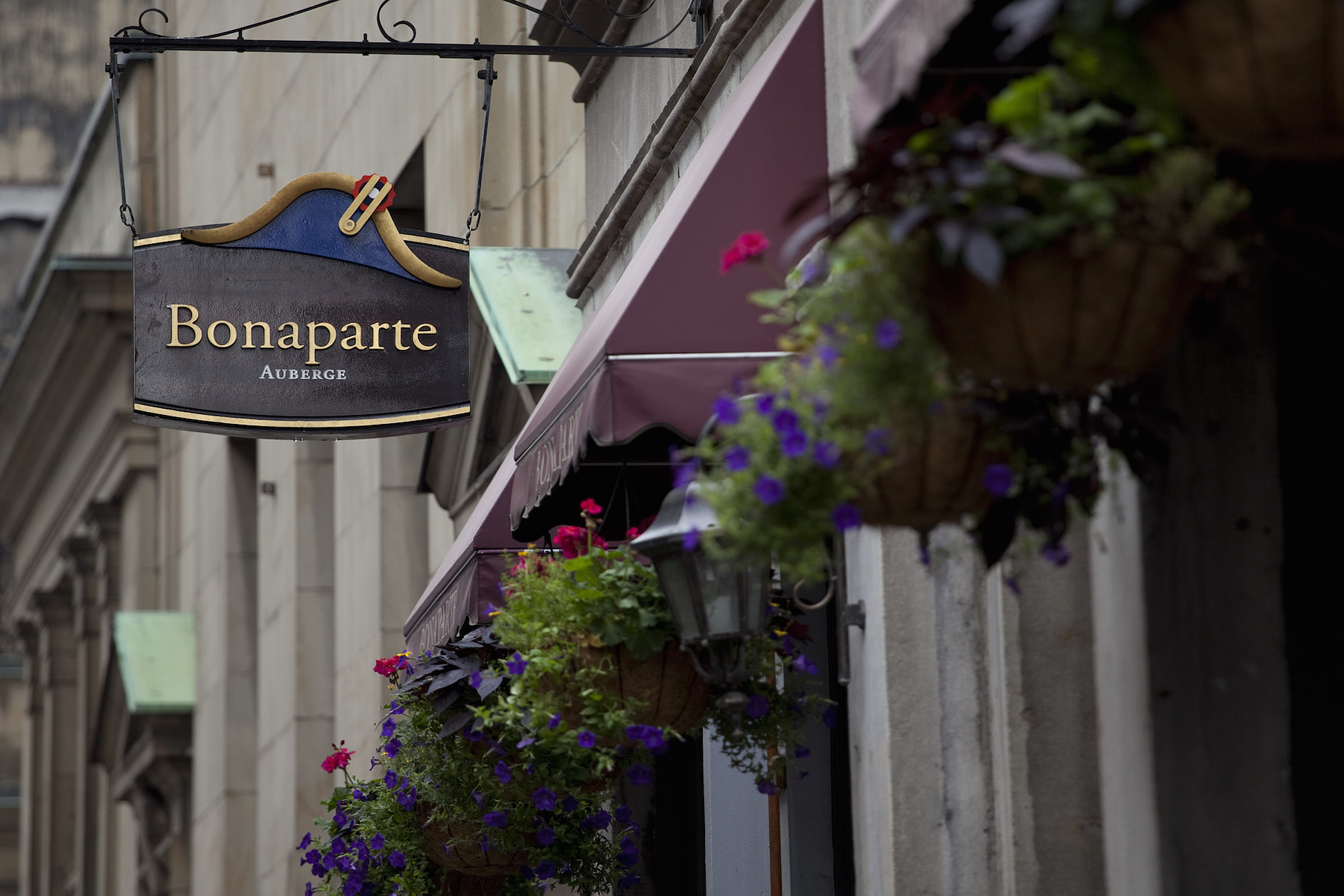 Exterior of Hotel Bonaparte in Old Montreal