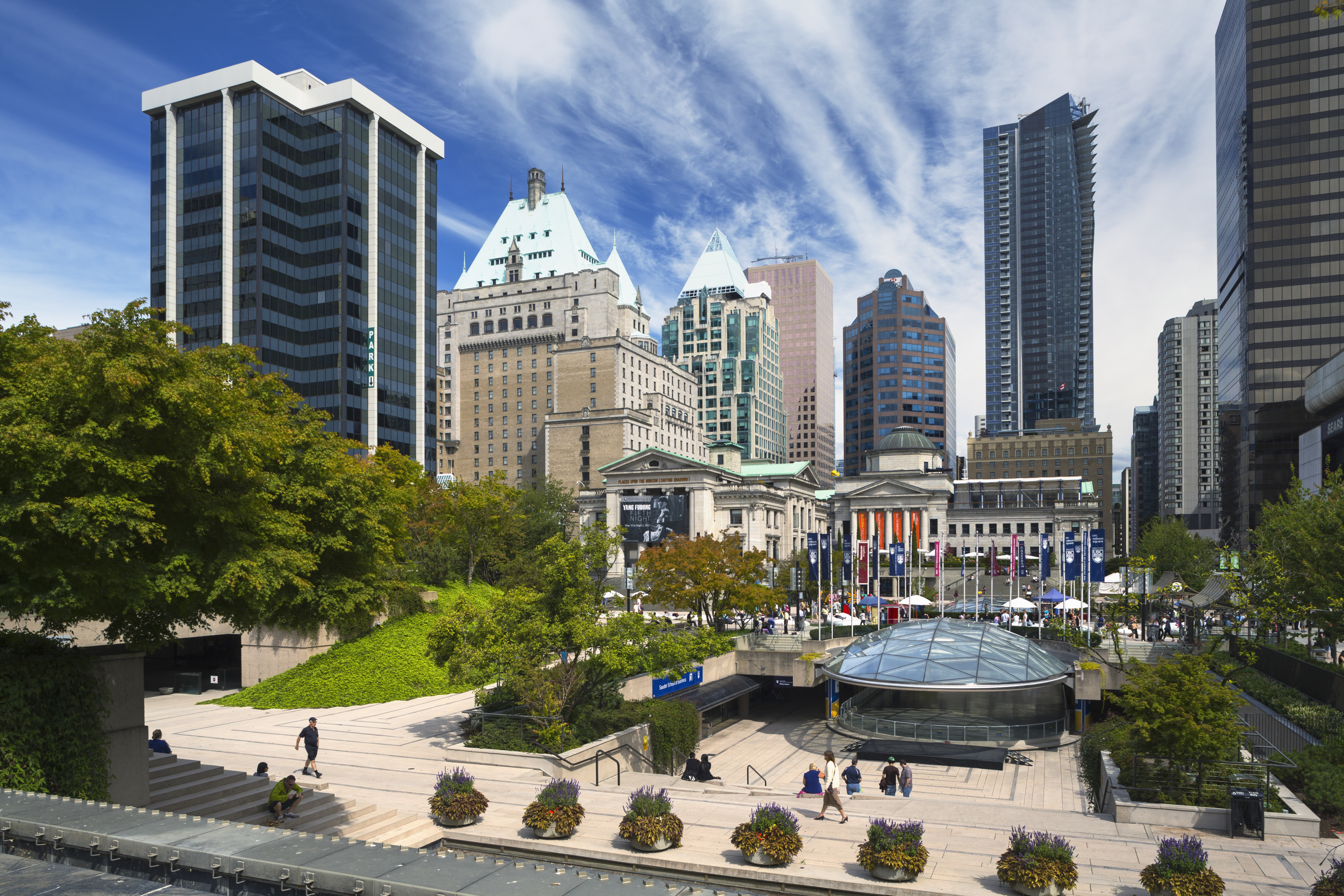 Downtown Vancouver Robson Square and Vancouver Art Gallery