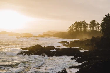 Sunrise at Wild Pacific Trail, the Coast of Vancouver Island in Ucluelet