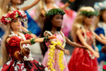 Barbie dolls in Hawaiian outfits