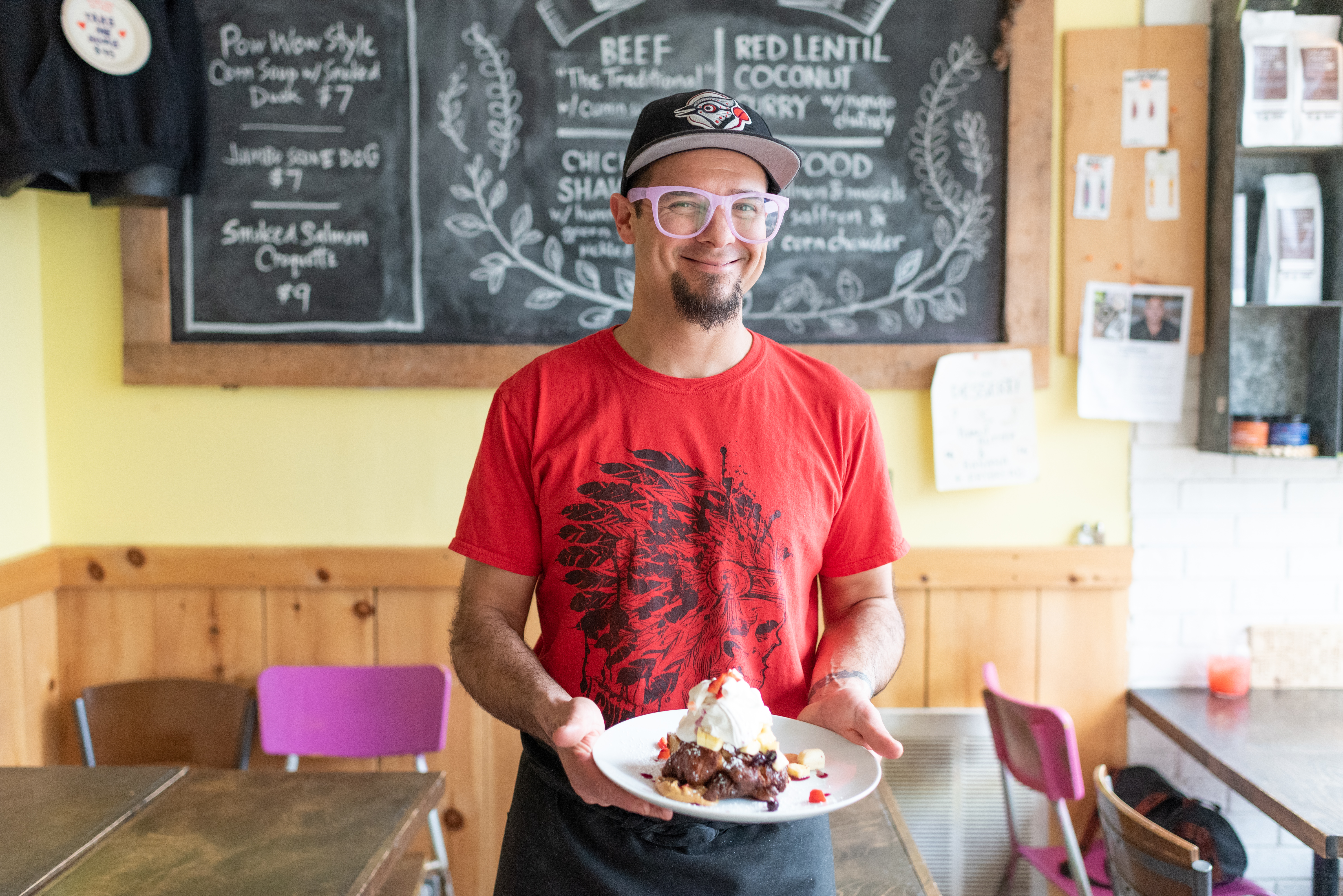 Pow Wow Cafe serves traditional Indigenous cuisine by Toronto Ojibway chef Shawn Adler in Kensington Market