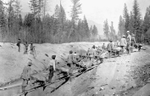 Chinese labourers building the Canadian Pacific Railway track through B.C.