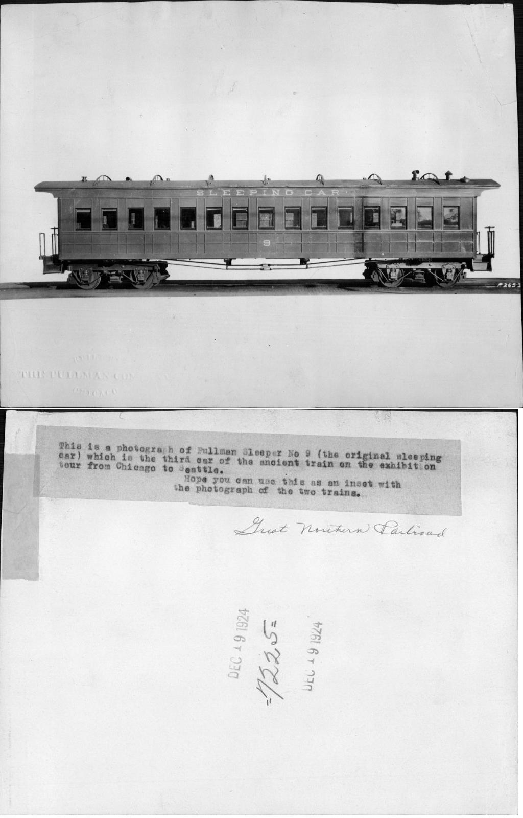 Image of the first Pullman Sleeper Train Car