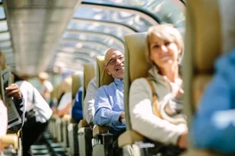 Guests sitting in the GoldLeaf dome