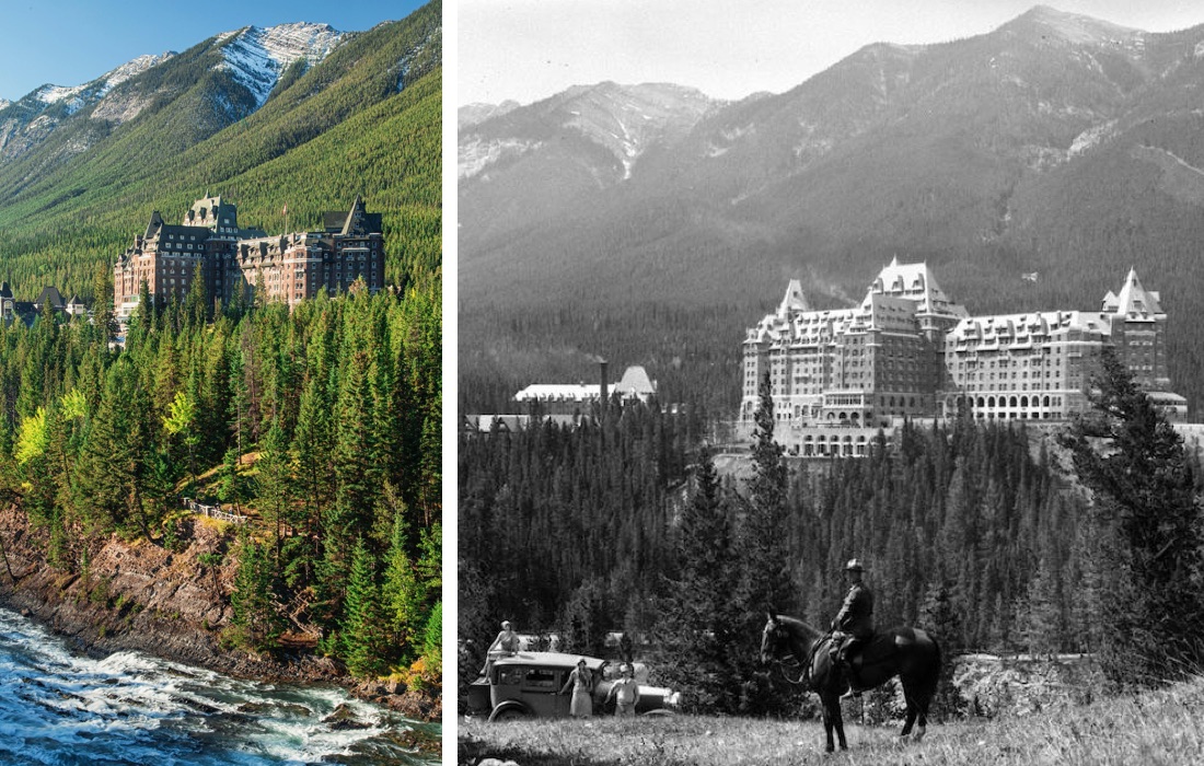 Banff Springs Hotel now versus then