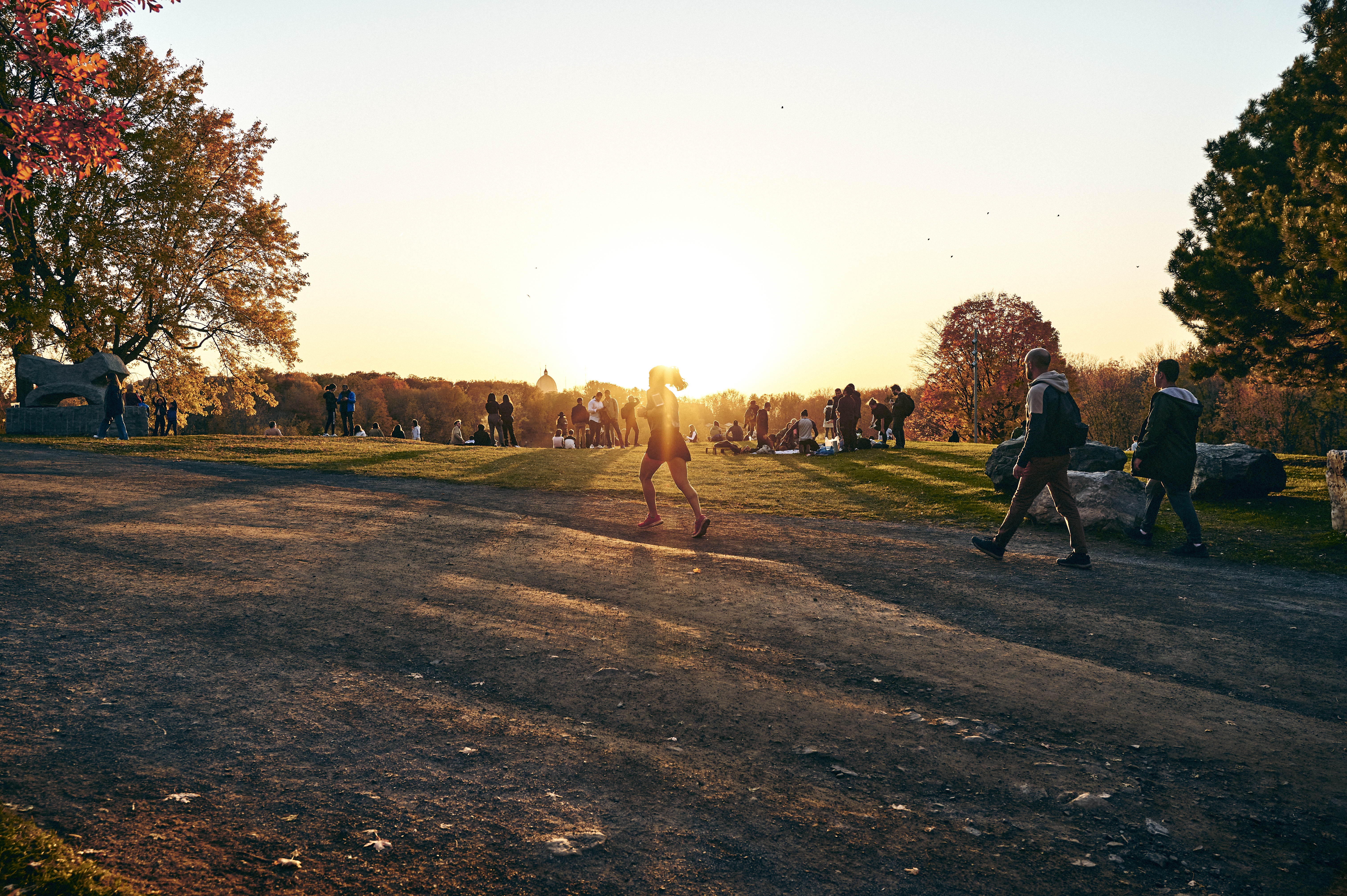 Mount Royal Park in Montreal at Sunset