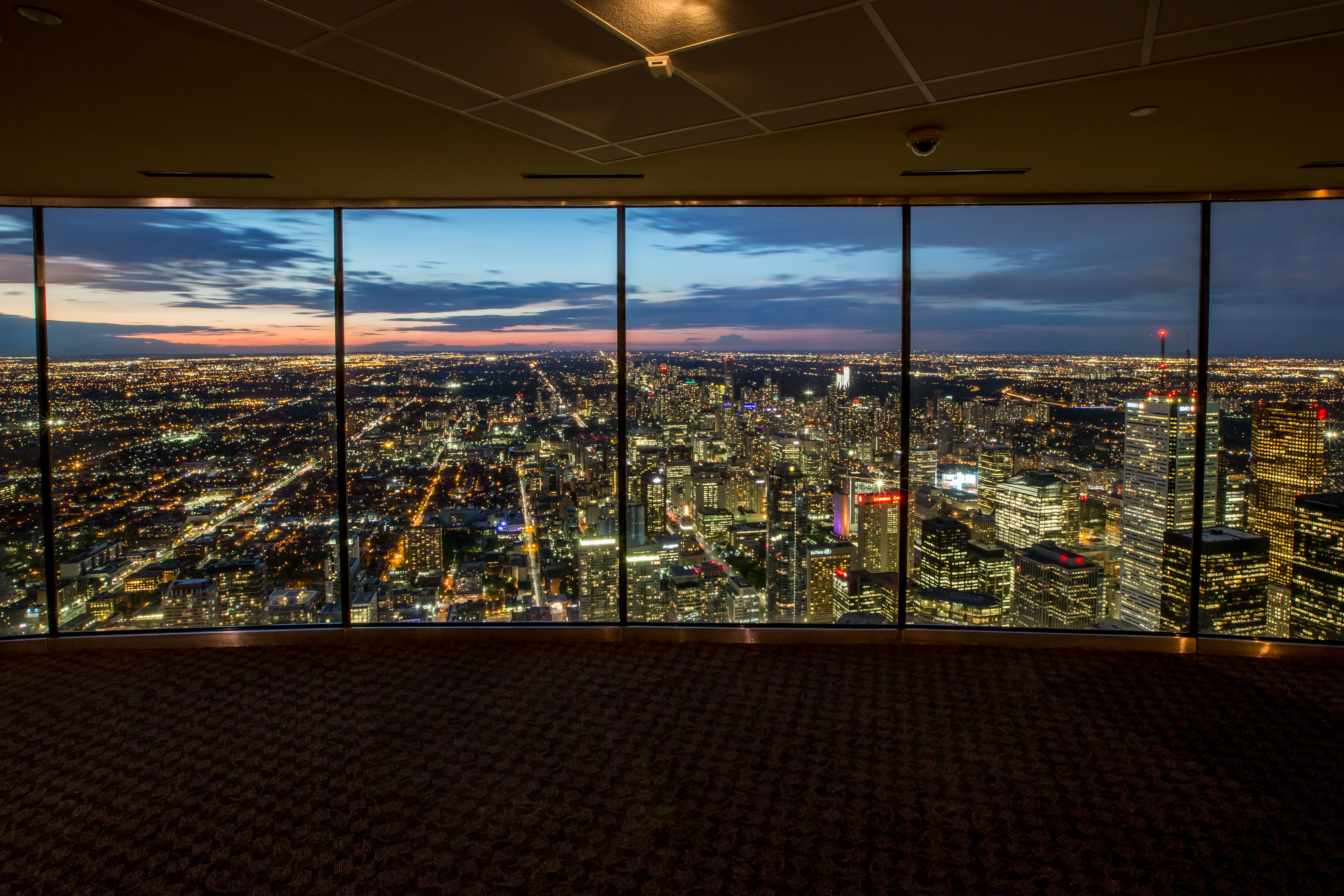View from CN Tower at Sunset