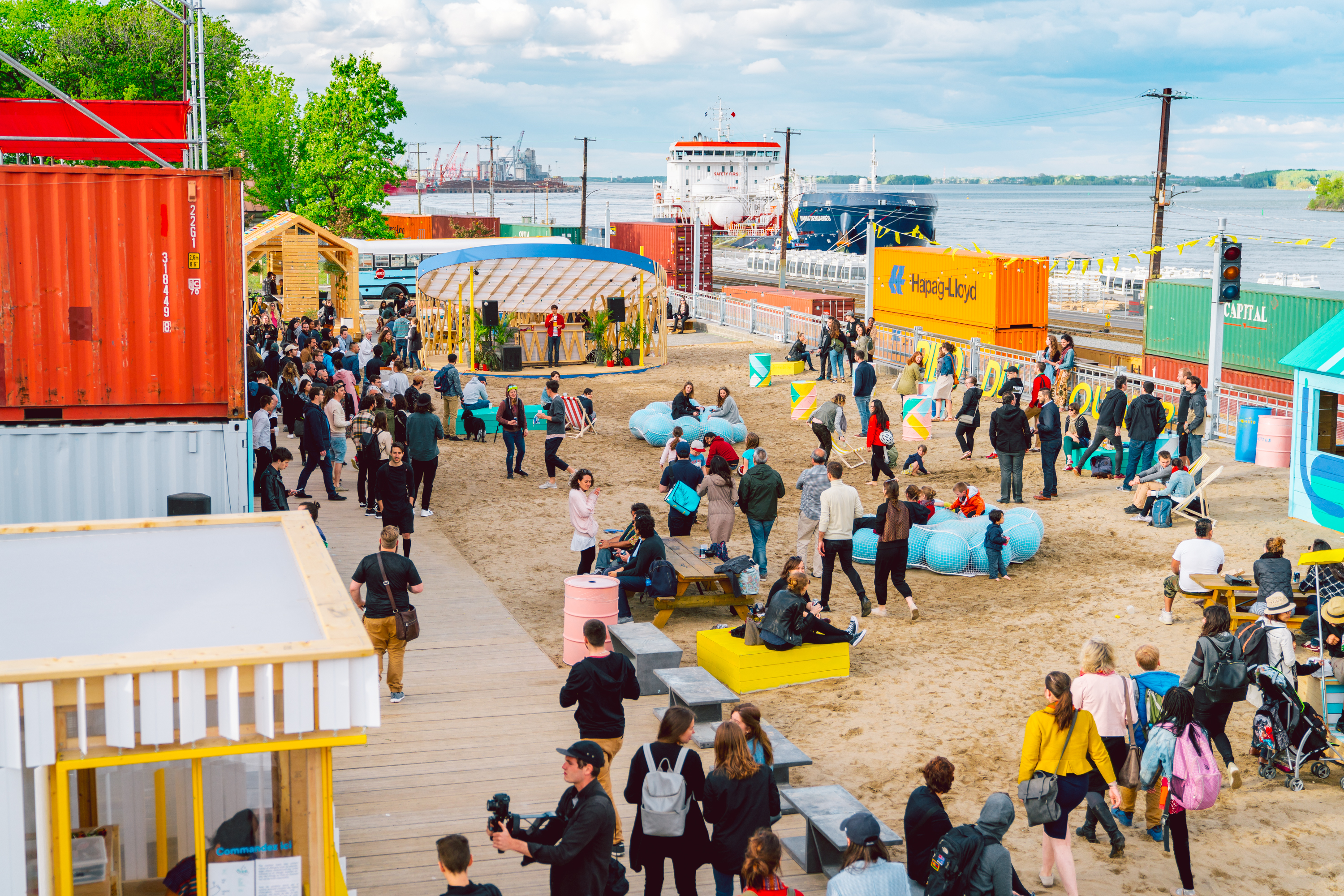 The artisan market of Village au Pied-du-Courant in Montreal