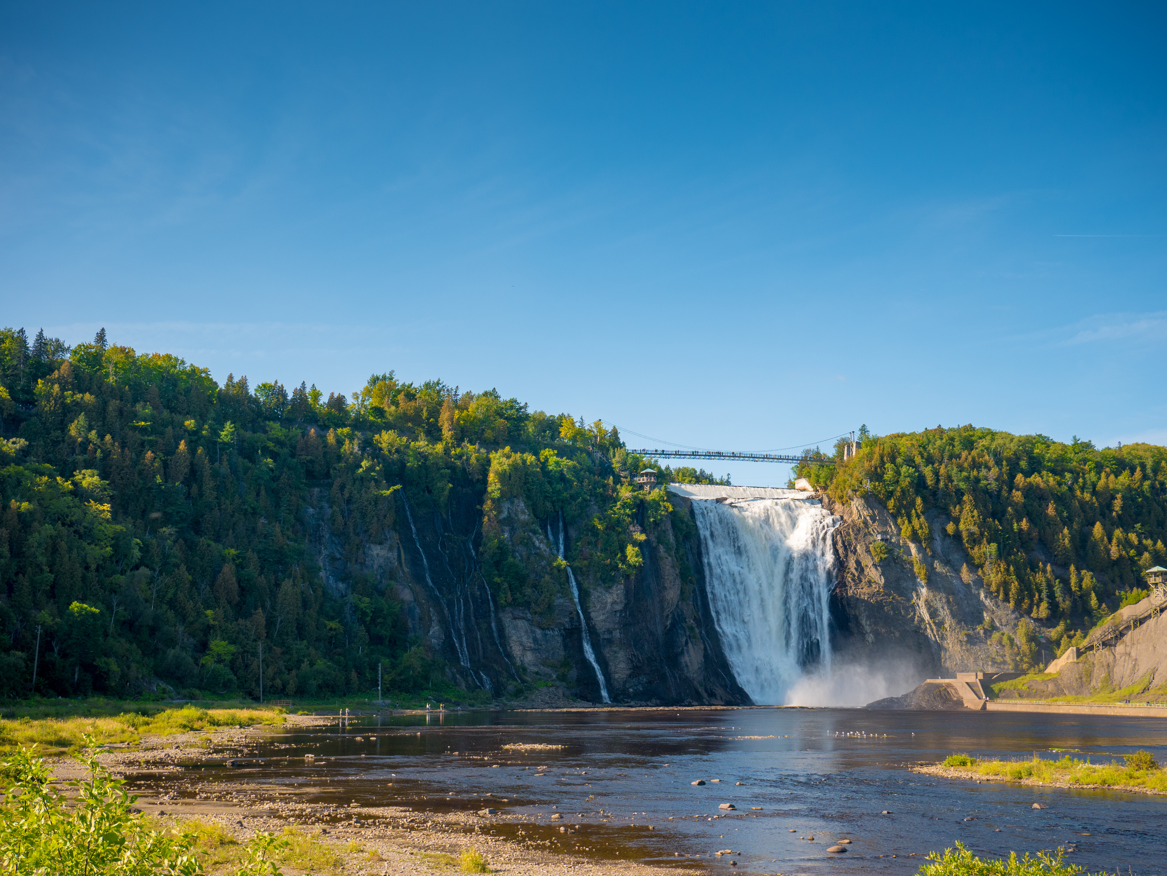  Montmorency Falls under a blue sky