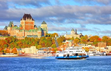 Autumn in Quebec City, St. Lawrence River, fall colours