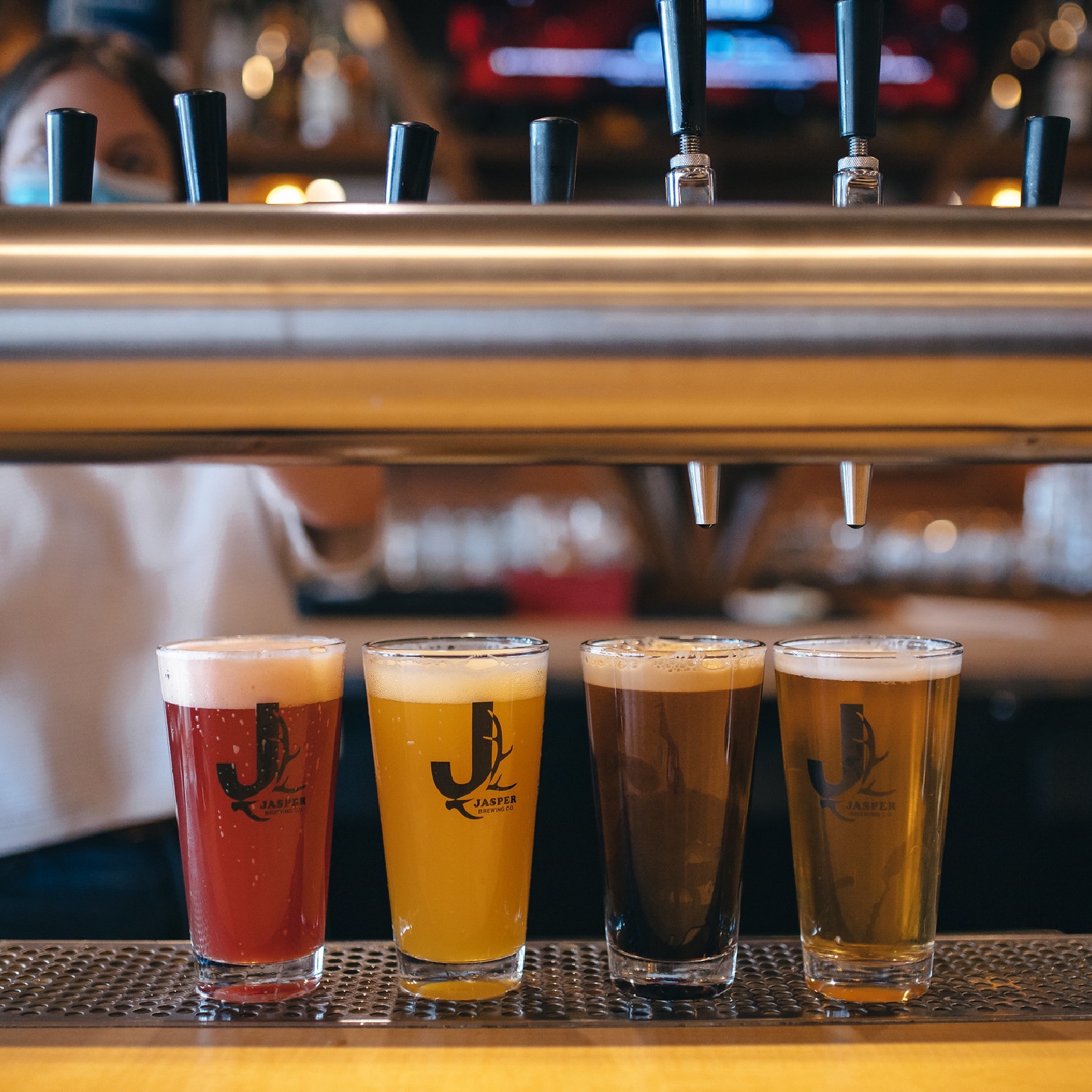 A selection of beers from Jasper Brewing Company.