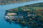 Aerial view of Fort George and Niagara River in Niagara-on-the-Lake