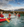 Friends paddling in Lake in Jasper, Alberta