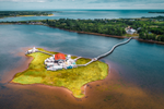 Acadian cultural and theatrical village on a small natural island in the middle of Bouctouche Bay