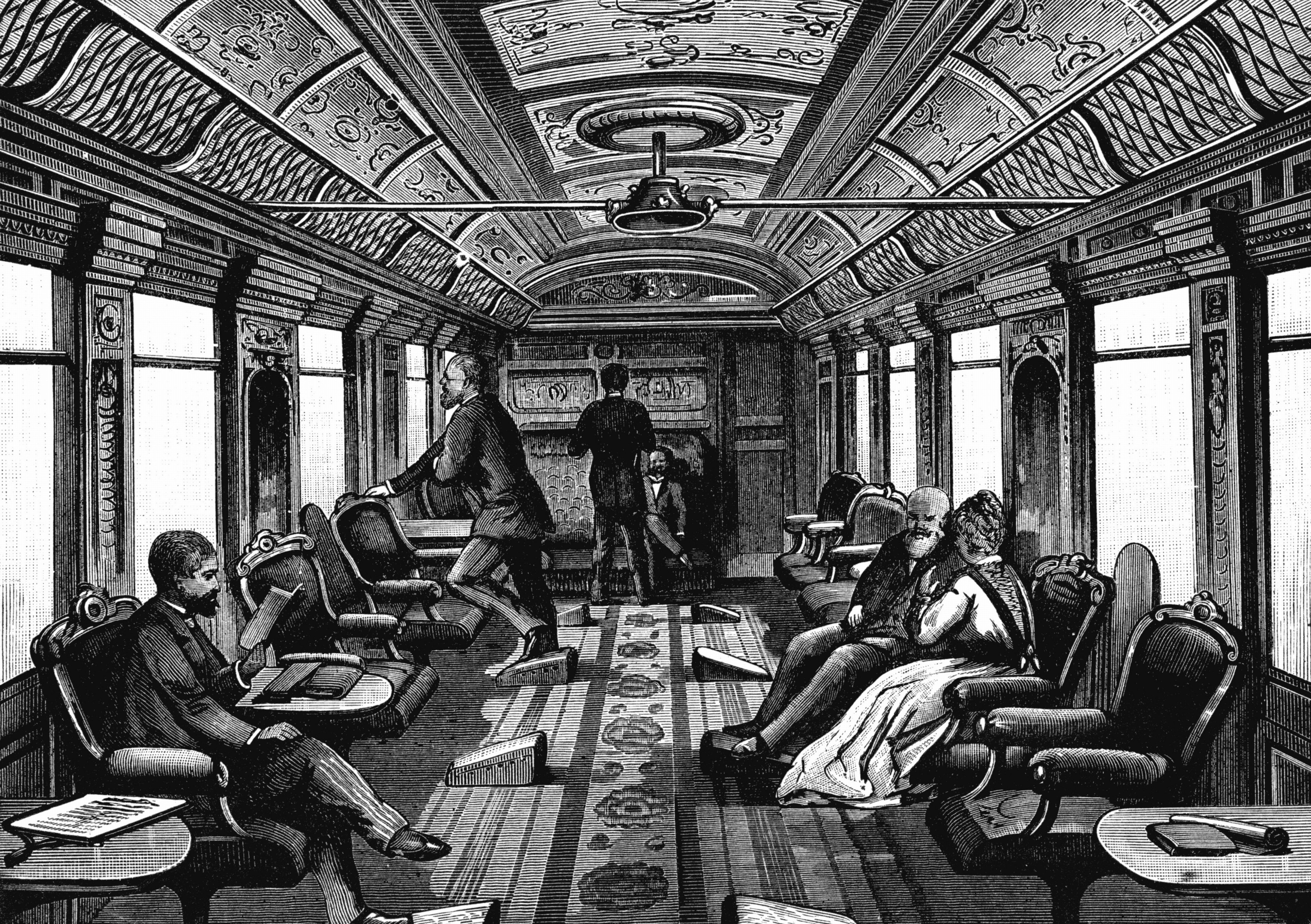 The saloon car on the Orient express