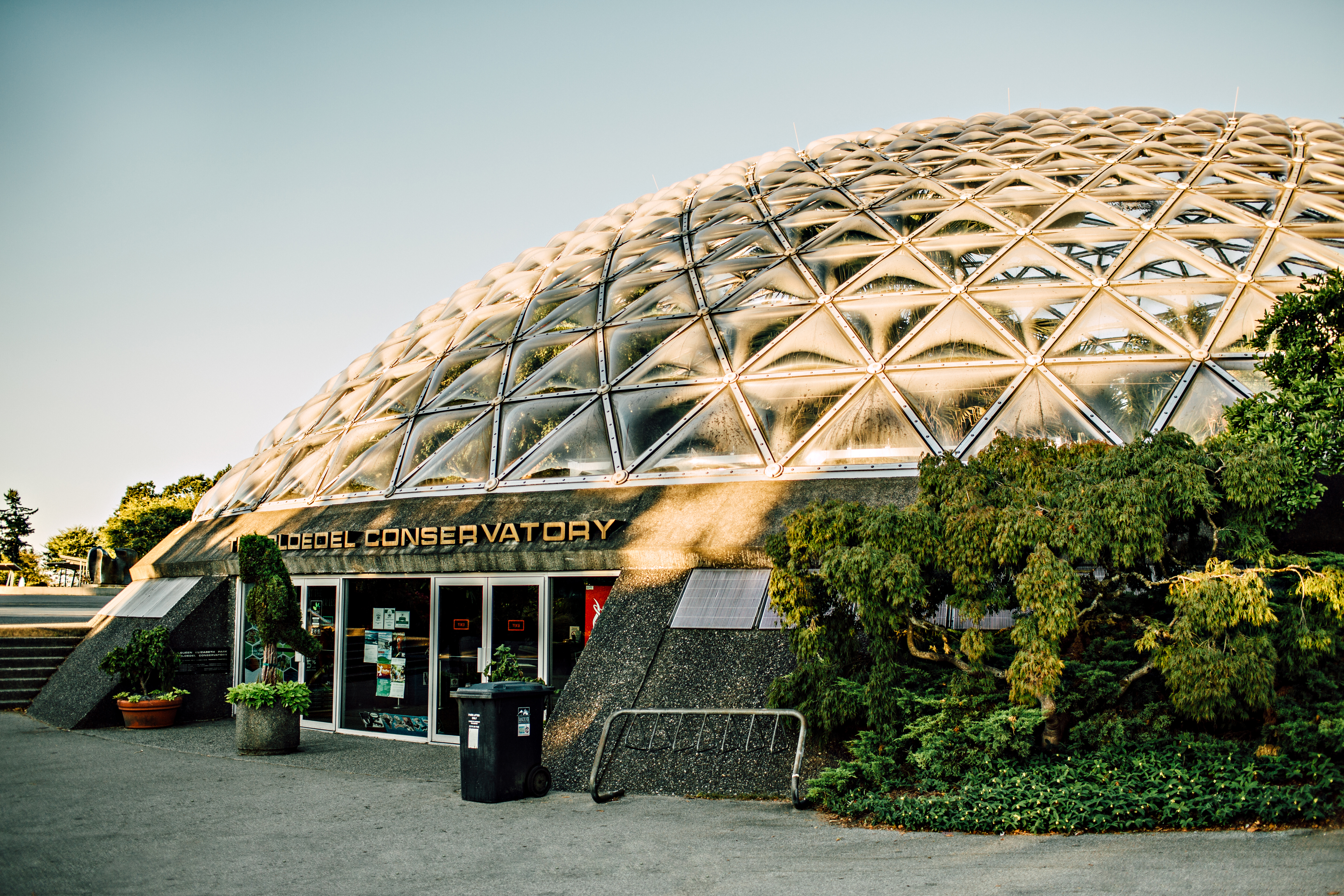 Exterior view of Bloedel Conservatory, a domed indoor tropical garden