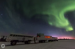 The Tundra Buggy Lodge in Churchill under the Northern Lights