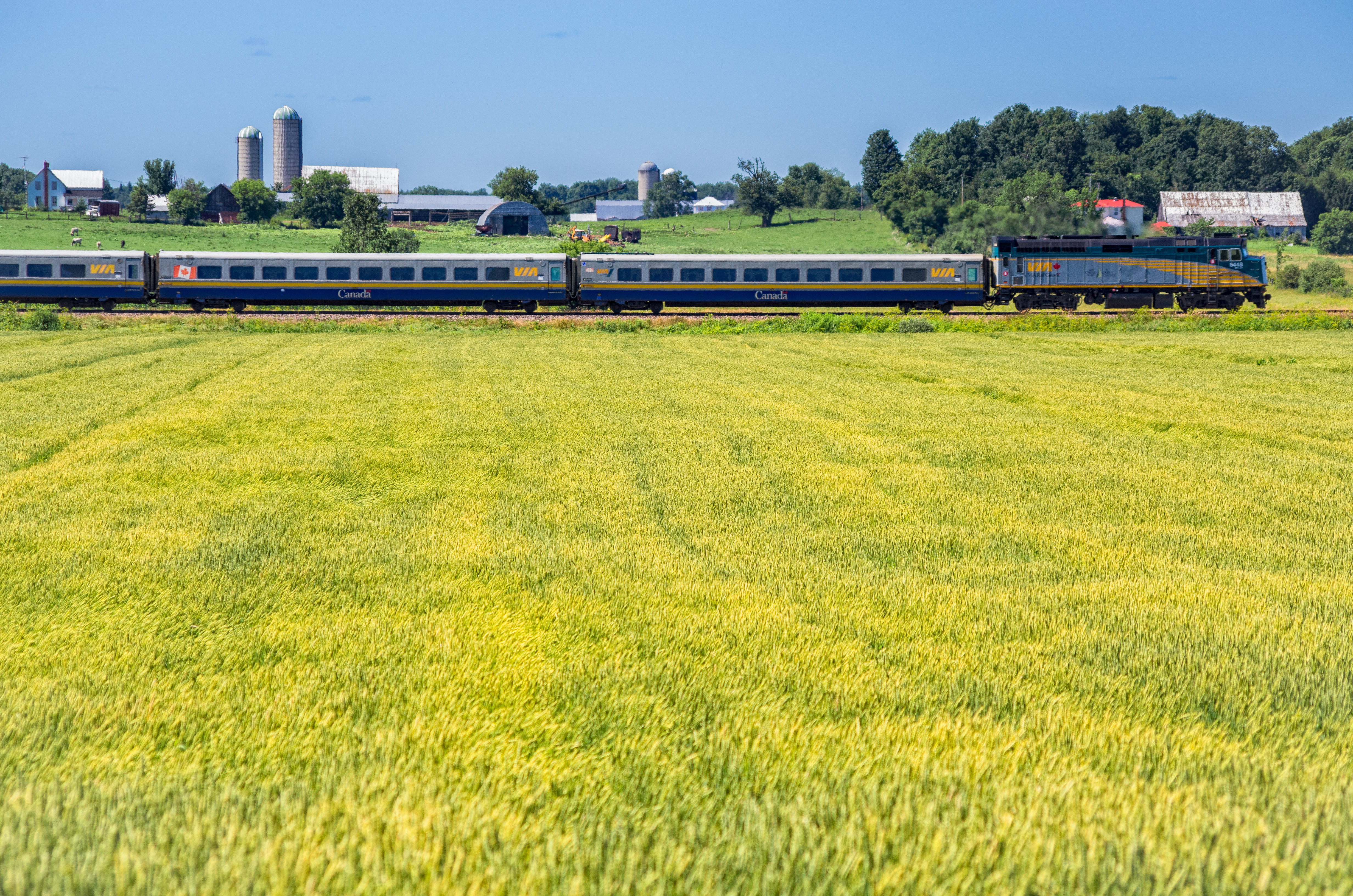 VIA Rail train journeys through the Ontario countryside
