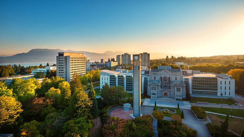 An aerial view of UBC campus.