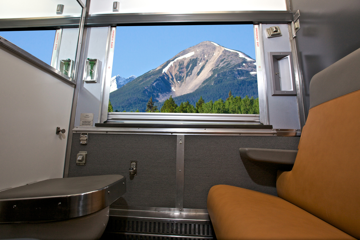 VIA Rail Sleeper Plus Cabin for one with a seat and large window