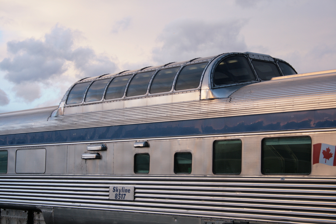 Skyline observation car on Toronto to Vancouver train 