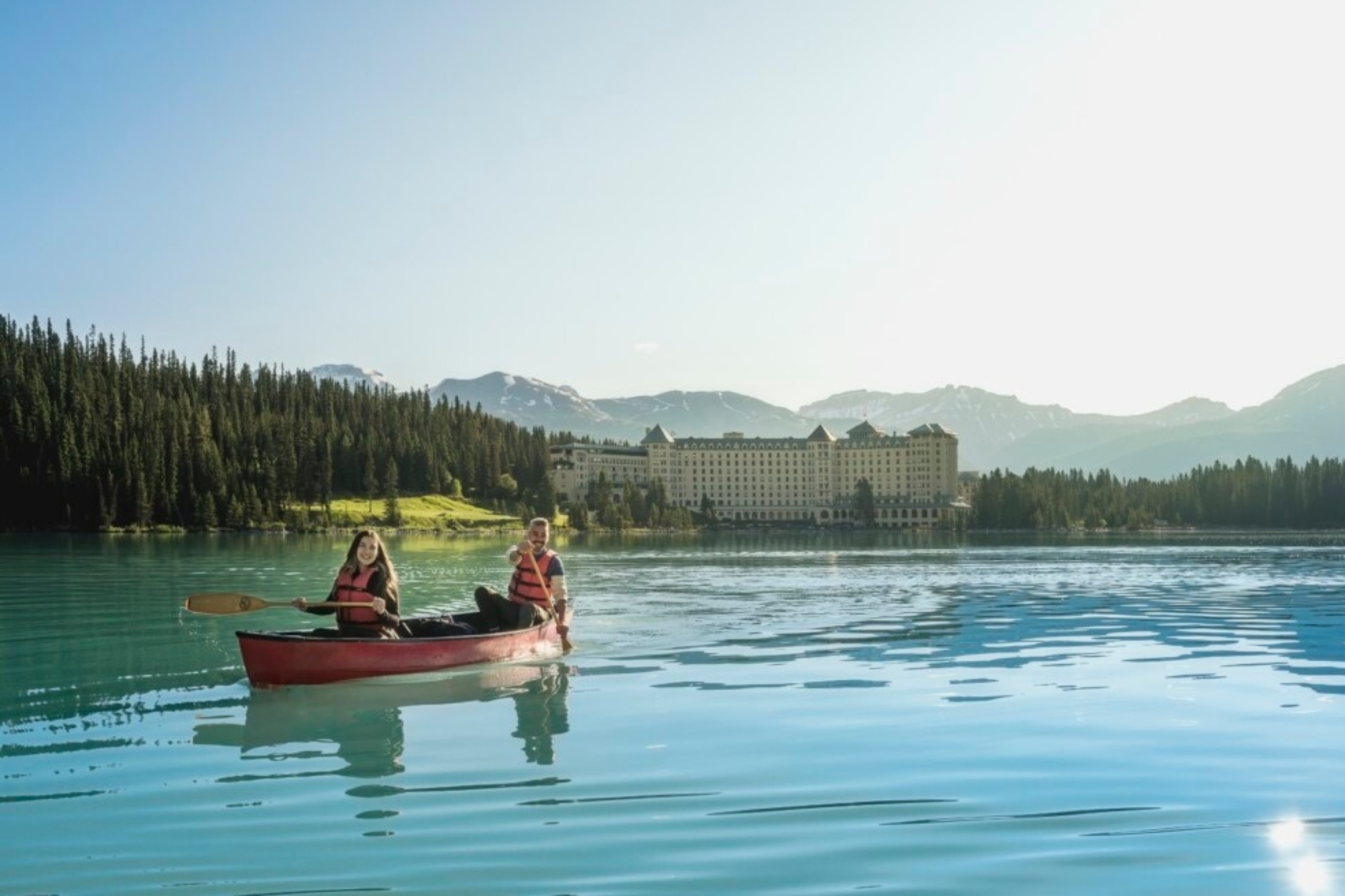 Canoeing on Lake Louise