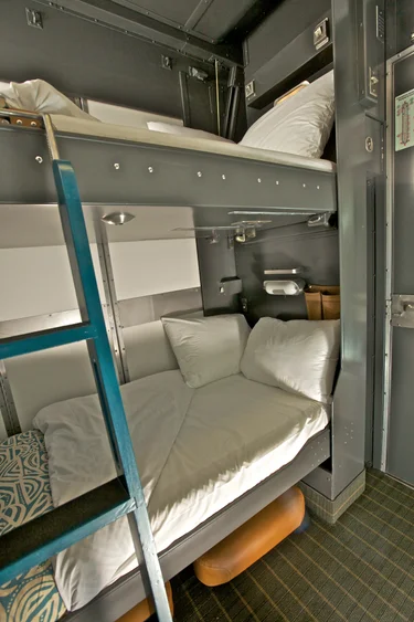 Canadian train Cabin for Two night time set-up