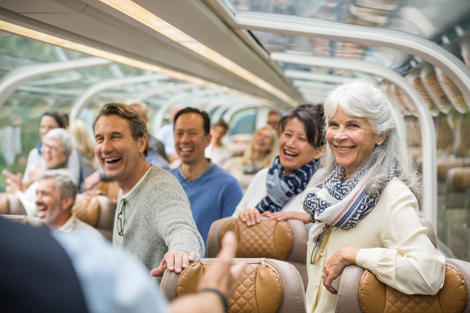 The best Canadian train trips include travelling in Goldleaf on Rocky Mountaineer. 
