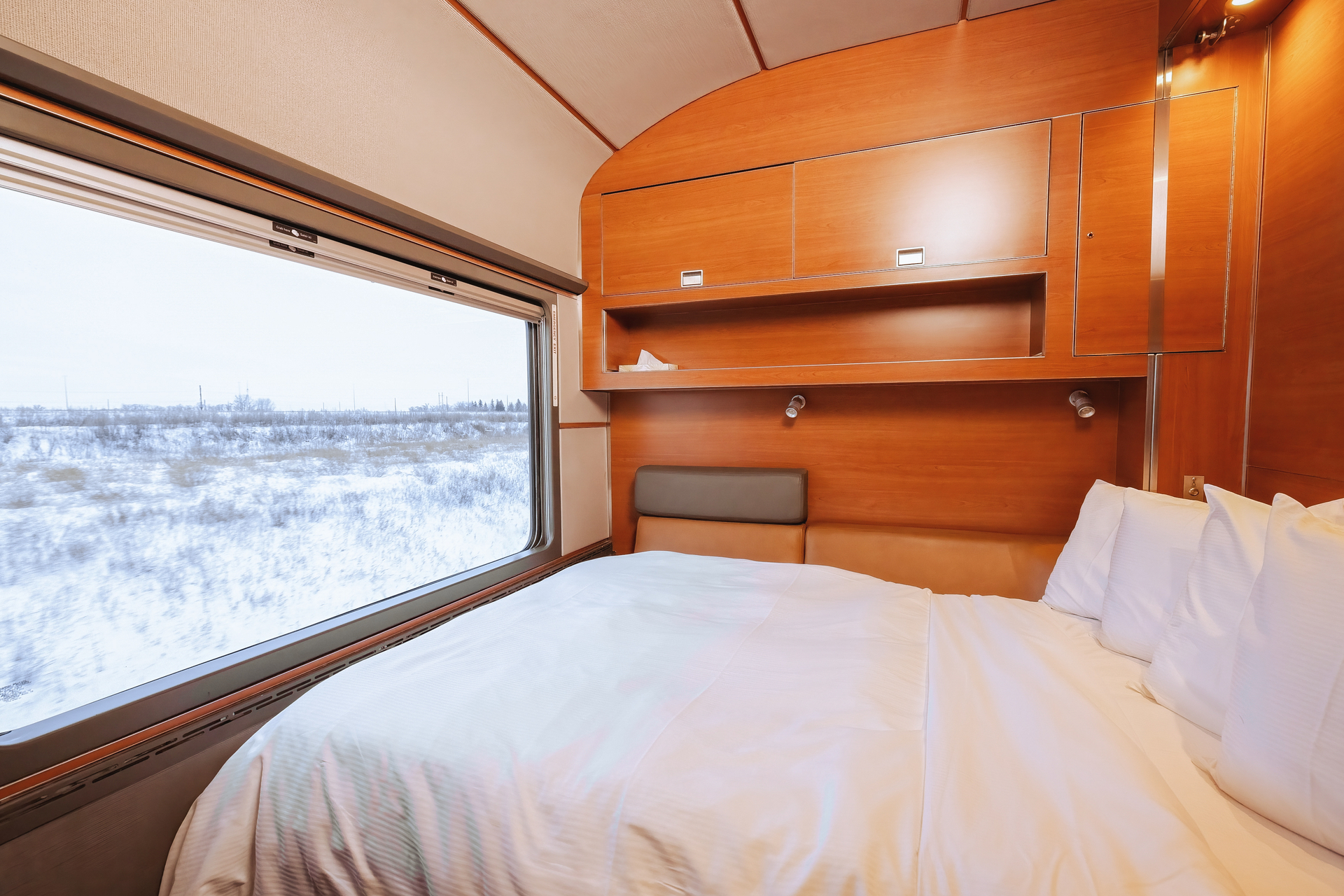 Overnight sleeper train experience Prestige cabin bed