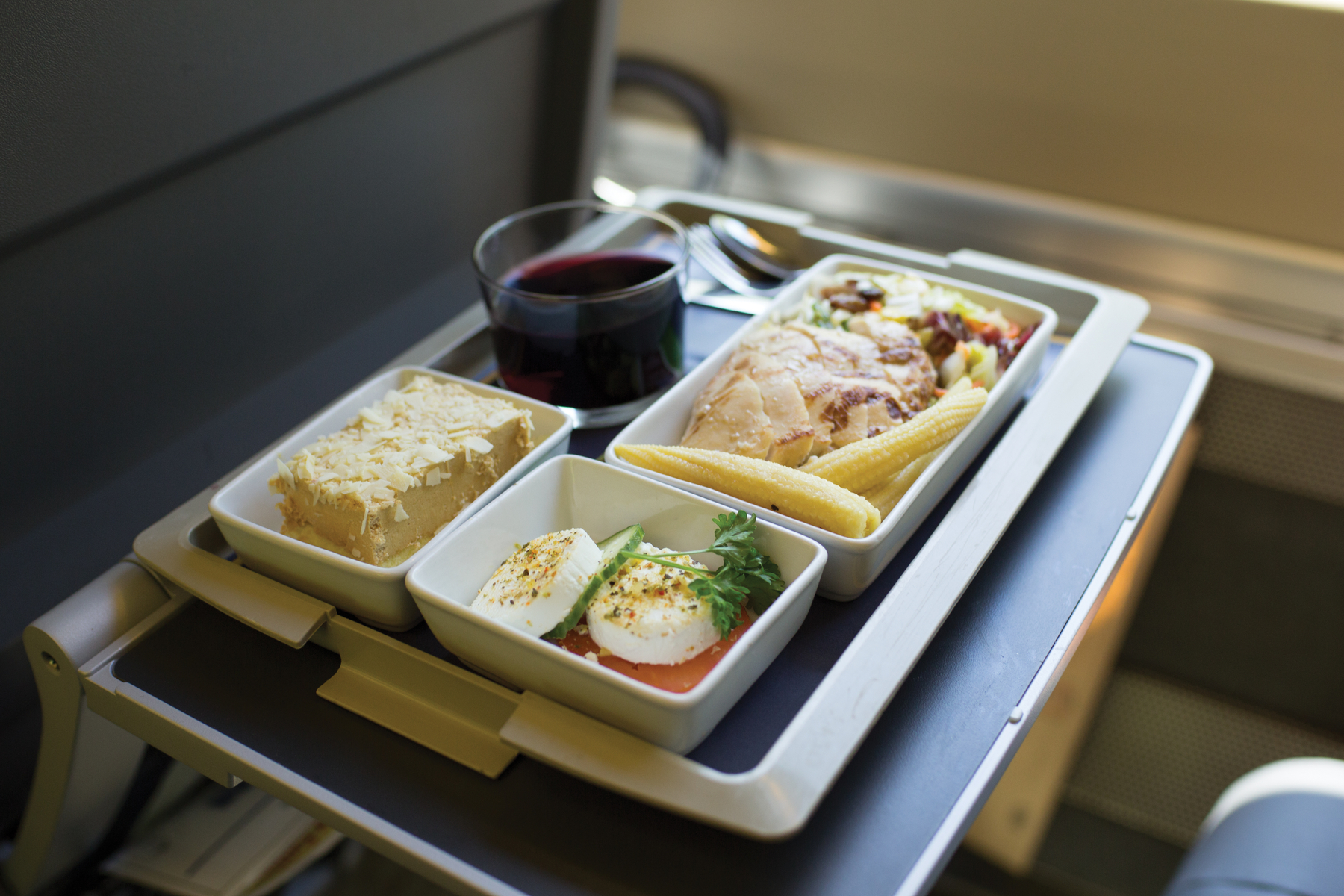 Business Class meal on VIA Rail Corridor trains from Toronto