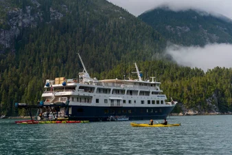 Kayaking tour departing from the Safari Endeavour Alaska Cruise ship in Alaska