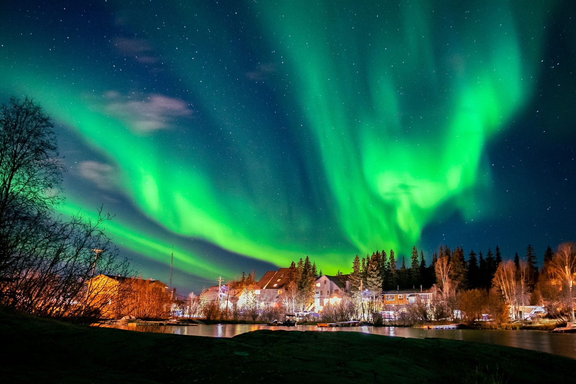 Northern Lights over Yellowknife, Northwest Territories