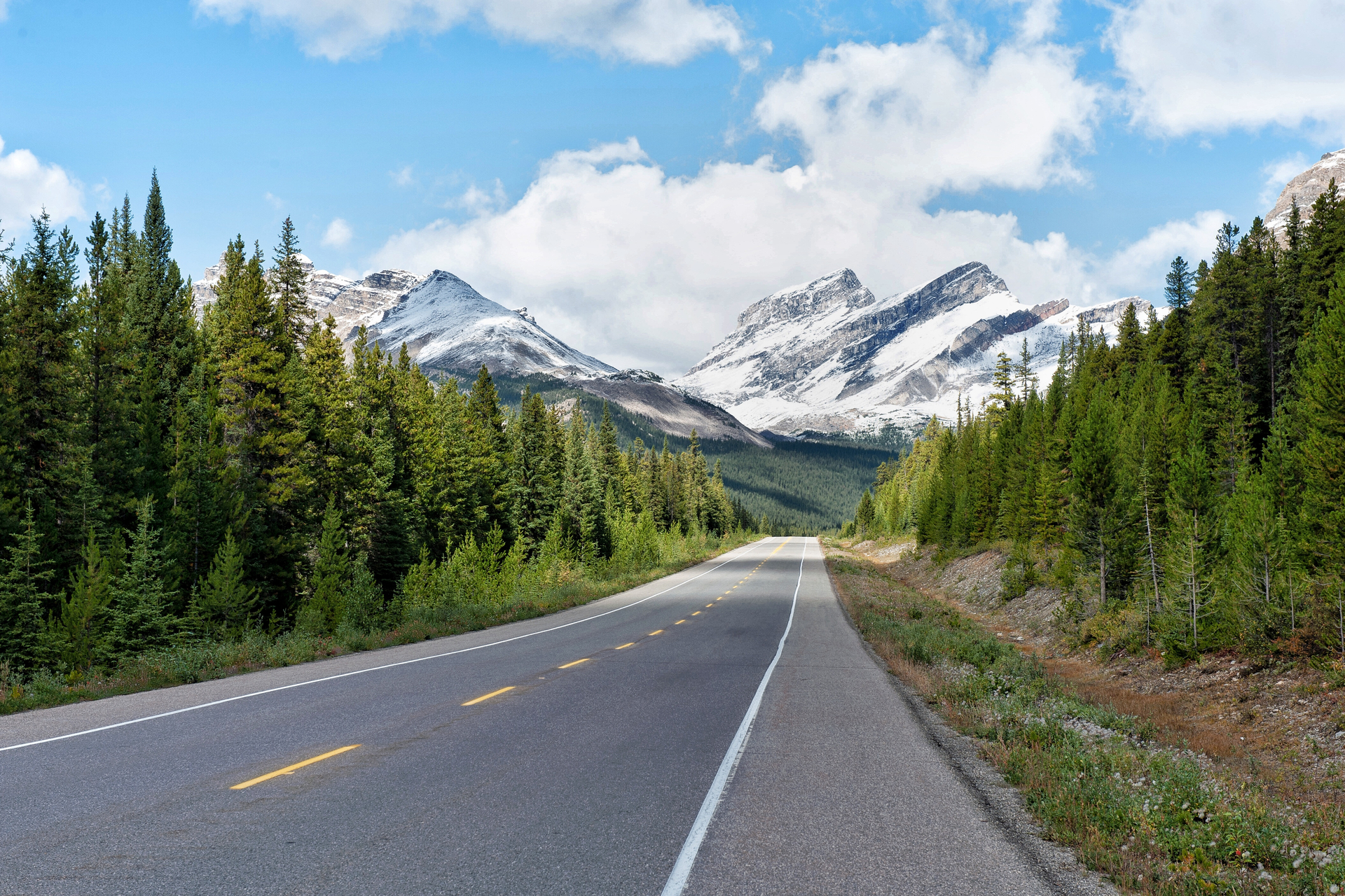 The Icefields Parkway in Banff National Park in Alberta Canada