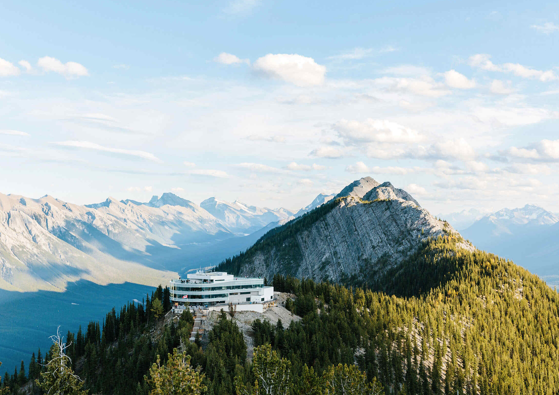 The gondola in Banff, one of the top places to stop on a Calgary train vacation