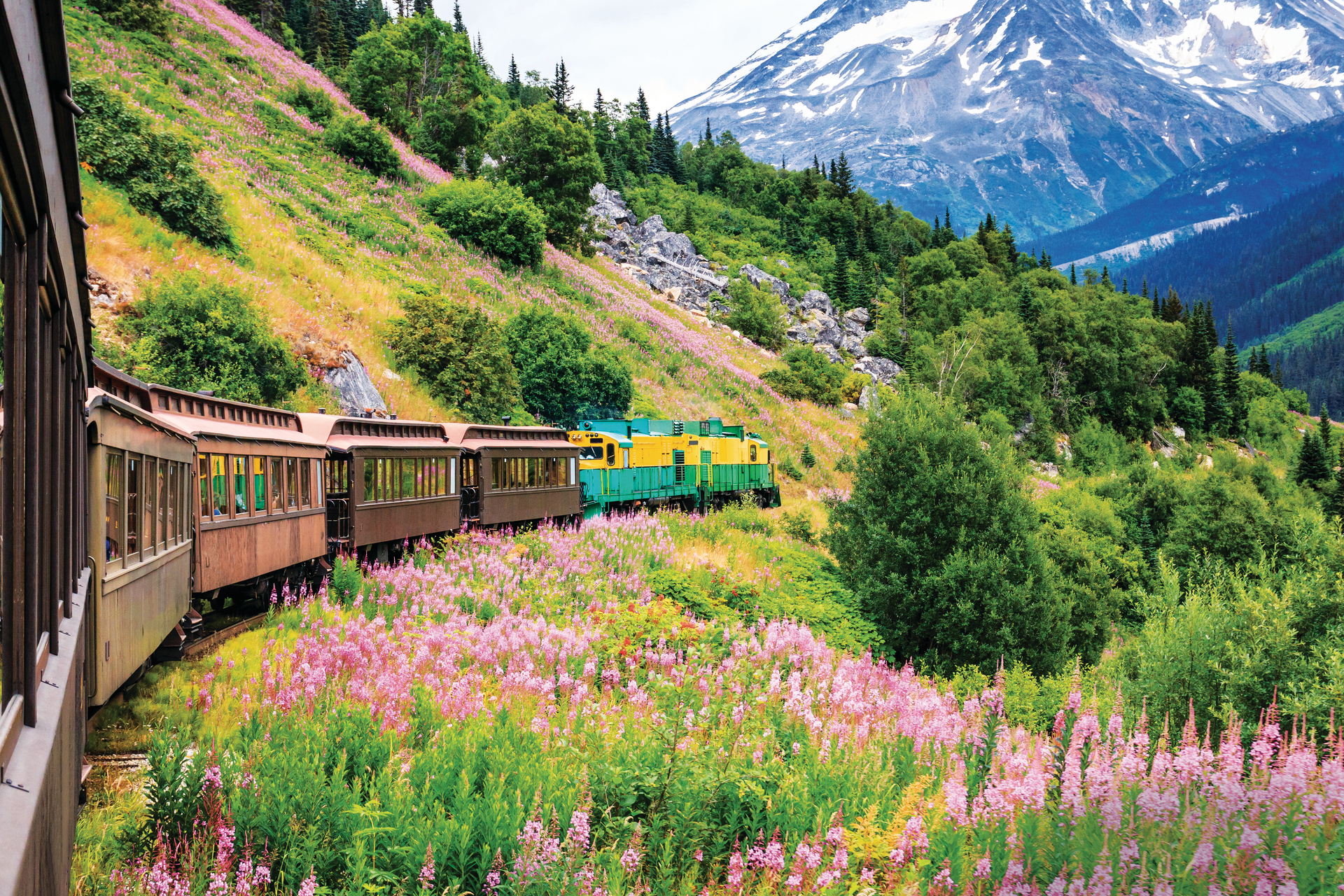 Skagway, Alaska. The scenic White Pass & Yukon Route Railroad.