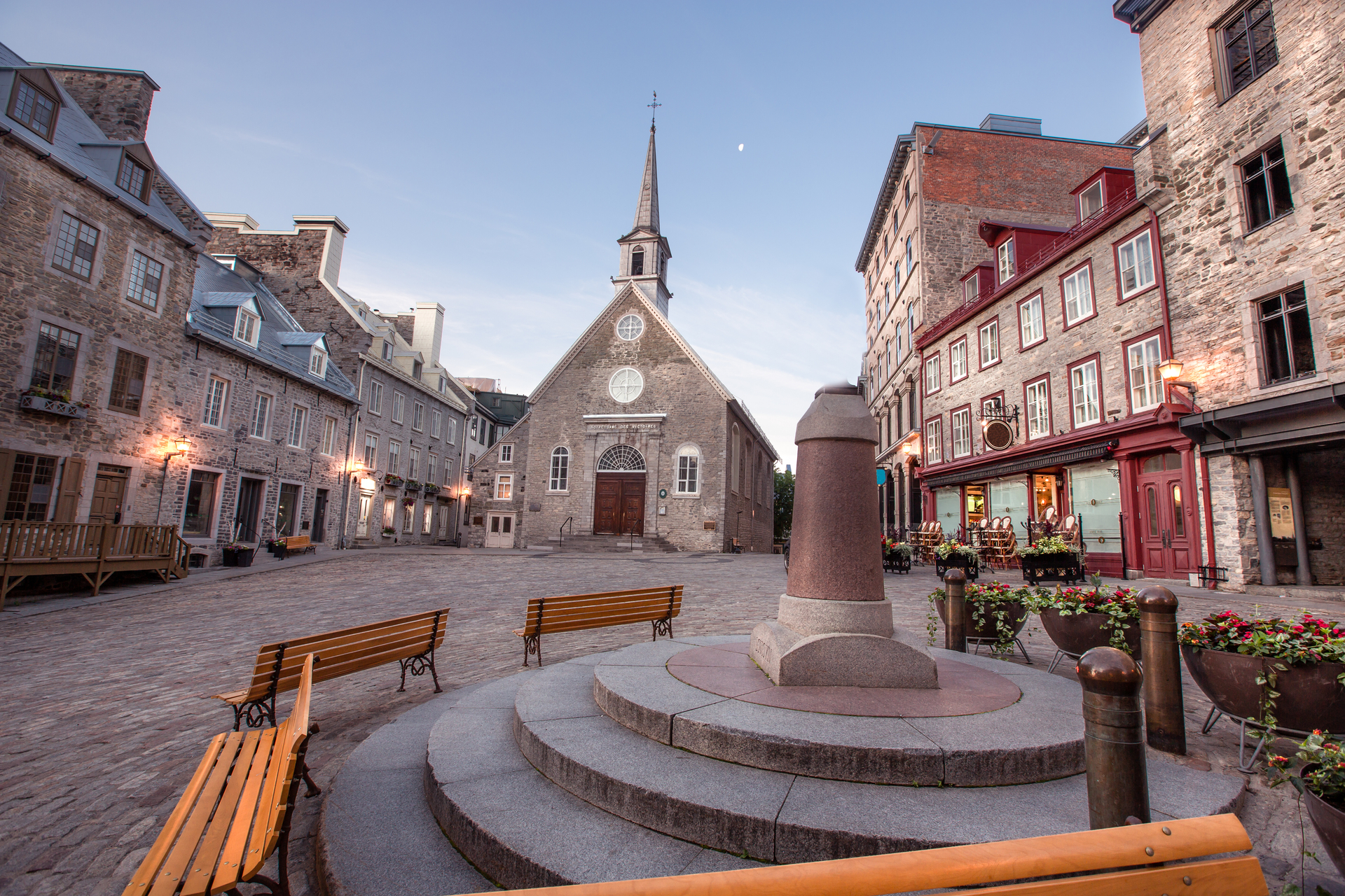 The Petit Champlain District of Old Quebec City.  The area and the whole of the walled city of Old Quebec is designated as a UNESCO World Heritage Site.