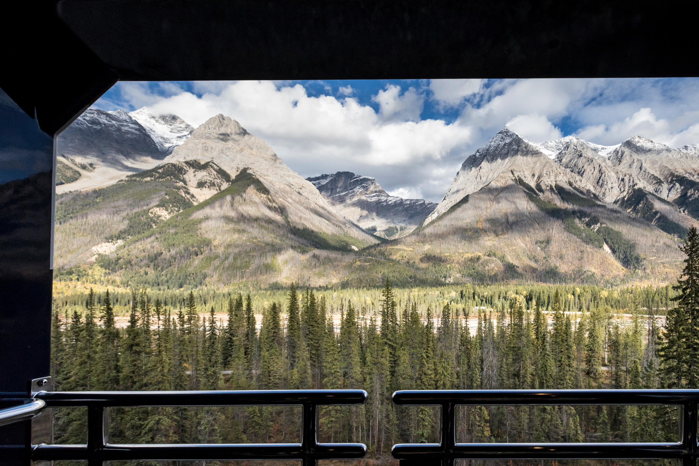 View from the outdoor viewing platform of the GoldLeaf coach