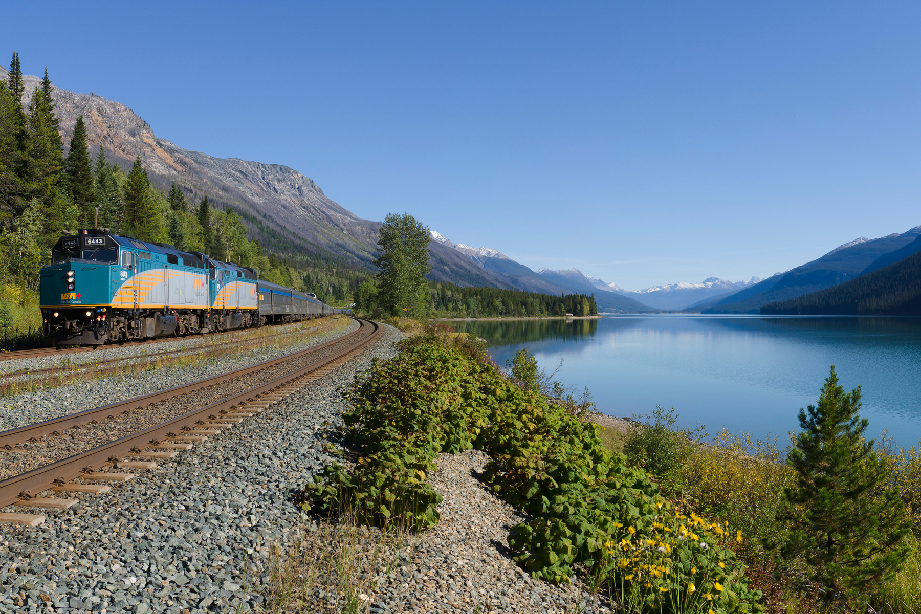 VIA Rail's The Canadian travels on Canadian Pacific Railway tracks