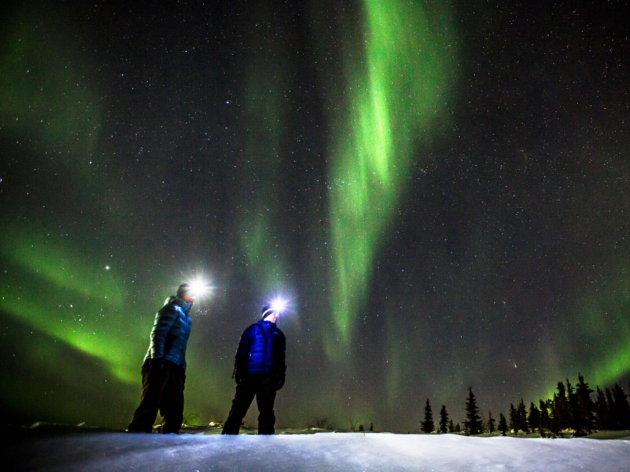 Headlamps for aurora viewing