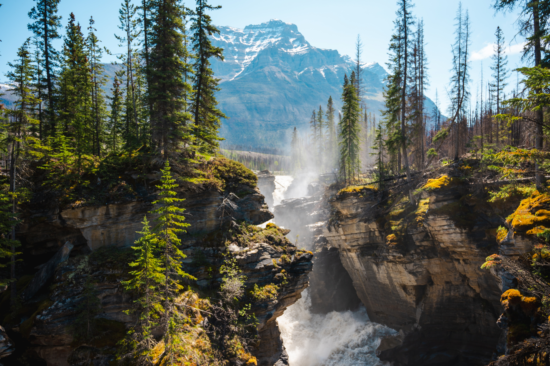Athabasca Falls at Jasper National Park, Alberta, Canada - May, 2026